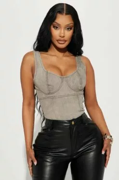 Fashion Nova Kassie Denim Bodysuit - Grey 8 Fashion Nova Kassie Denim Bodysuit - Grey -Fashion Nova Sales 02 21 23studio2 HY RL 14 02 59 28 T16304C Grey 0613 MP