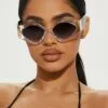 Fashion Nova Stunting Always Cat Eye Sunglasses - Clear -Fashion Nova Sales 02 22 23Studio7 ID AC 10 58 27 45 DR5717 Clear 6511 JB