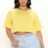 Fashion Nova Kourtney Crop Top - Yellow -Fashion Nova Sales 02 23 22Studio2 CE AC 11 43 26 35 73495 Yellow 5978 KL