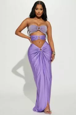 Fashion Nova Bali Queen Maxi Dress - Purple/combo