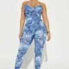 Fashion Nova Secret Obsession Jumpsuit - Blue/combo