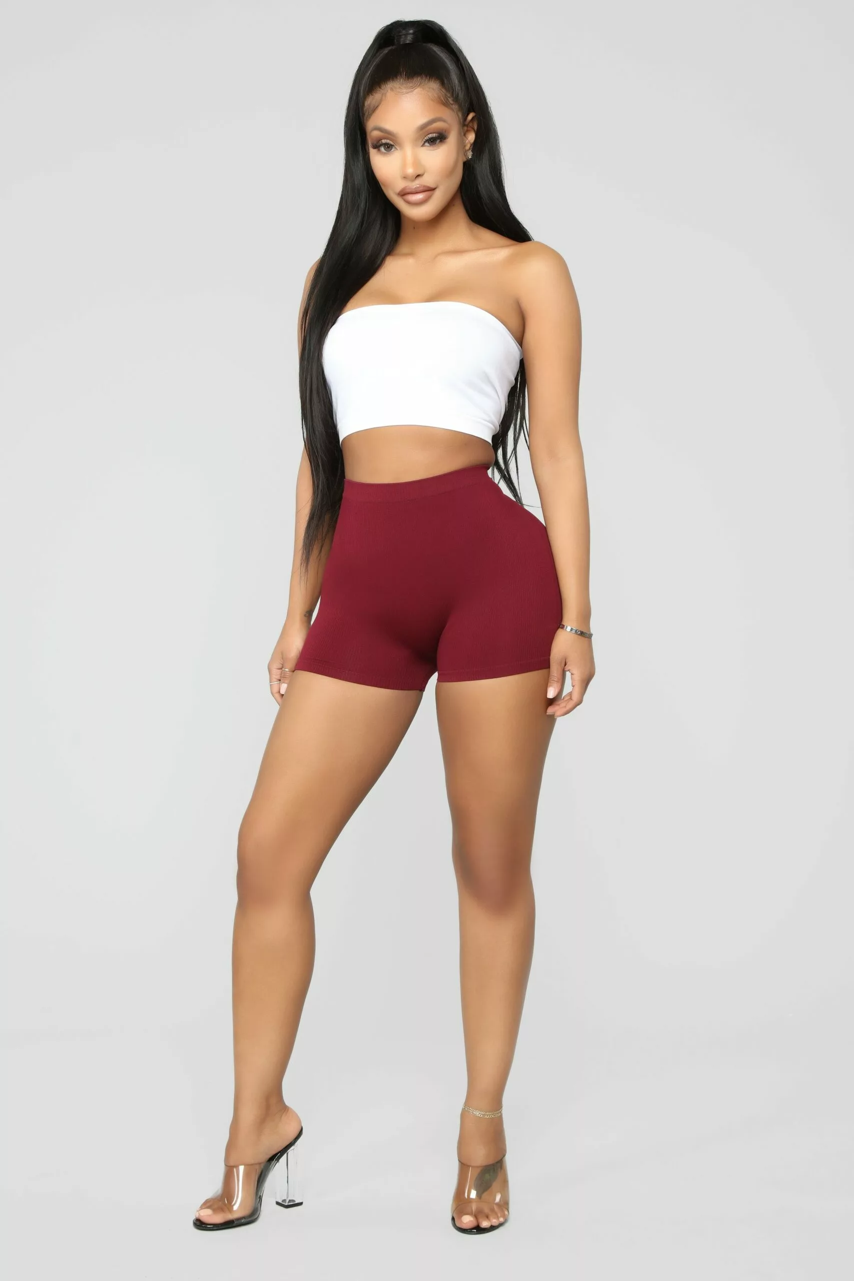 Fashion Nova Uncomplicated Seamless Shorts - Wine 4 Fashion Nova Uncomplicated Seamless Shorts - Wine - Image 2