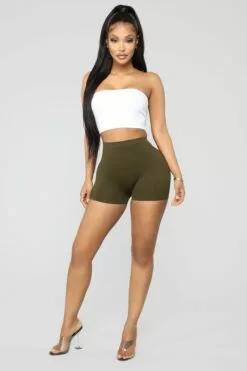 Fashion Nova Uncomplicated Seamless Shorts - Olive