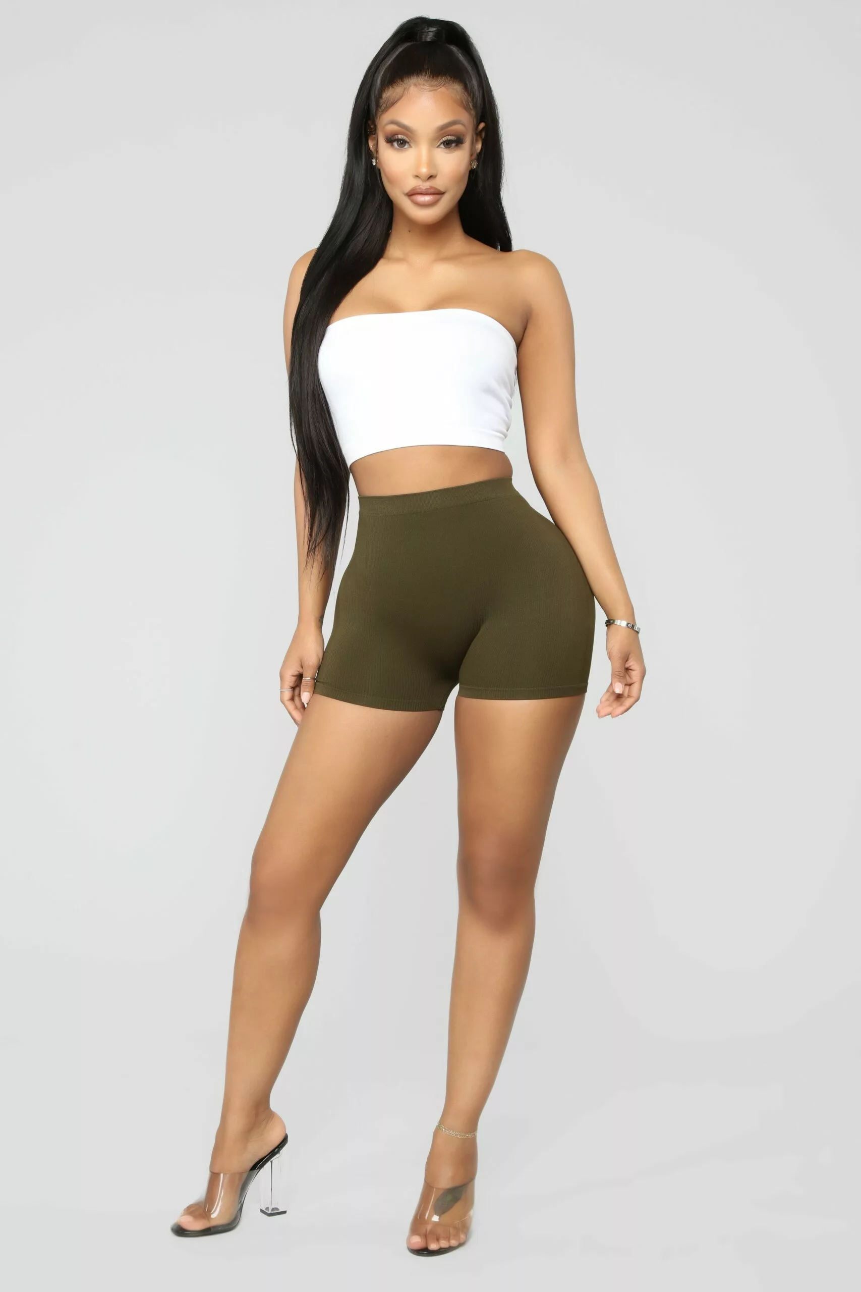 Fashion Nova Uncomplicated Seamless Shorts - Olive 3 Fashion Nova Uncomplicated Seamless Shorts - Olive