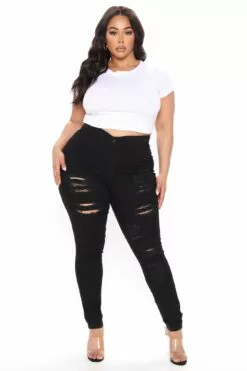 Fashion Nova Tall Tris Skinny Jeans - Black -Fashion Nova Sales 02 26 21Studio3 MS JH 08 50 46 8 BOU6T Black PLUS 0573 RA