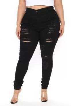 Fashion Nova Tall Tris Skinny Jeans - Black -Fashion Nova Sales 02 26 21Studio3 MS JH 08 50 52 8 BOU6T Black PLUS 0577 RA