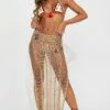 Fashion Nova Bora Bora Baby Crochet Cover Up Skirt - Mocha