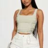 Fashion Nova True Perfection Ruched Top - Grey -Fashion Nova Sales 02 27 23Studio2 RM RL 15 45 41 35 JW15908 Grey 2088 MP