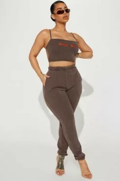 Fashion Nova Just Maybe Baby Jogger Set - Brown