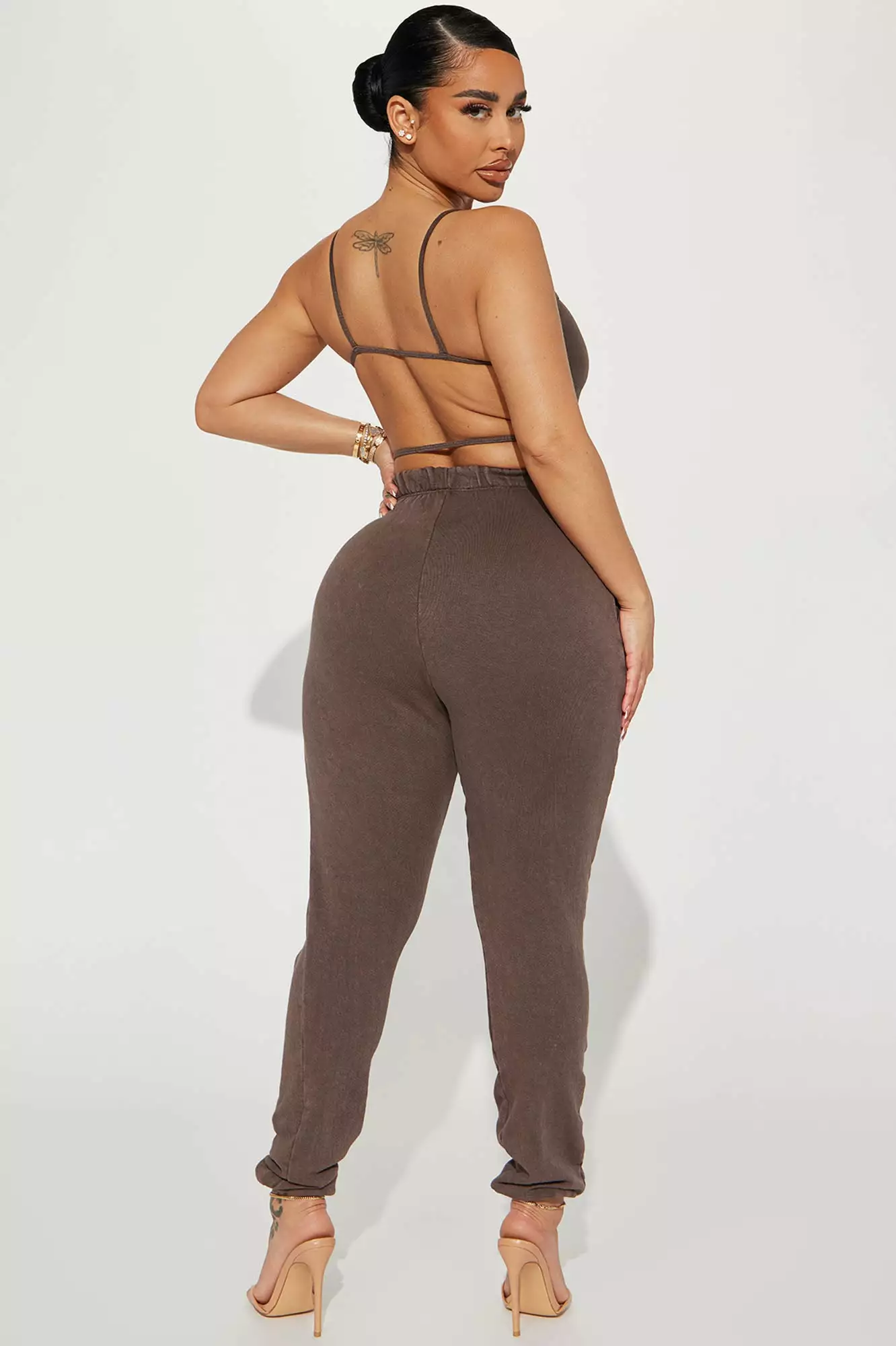 Fashion Nova Just Maybe Baby Jogger Set - Brown 5 Fashion Nova Just Maybe Baby Jogger Set - Brown - Image 3