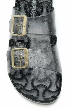 Fashion Nova Jelly Rockin Slide - Black -Fashion Nova Sales 02 28 18 AMAR 01 BLACK 1219