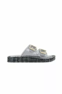 Fashion Nova Jelly Rockin Slide - Black -Fashion Nova Sales 02 28 18 AMAR 01 BLACK 1230