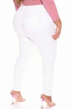 Fashion Nova Sneak A Peek Booty Lifting Skinny Jeans - White -Fashion Nova Sales 02 28 22Studio5 KJ LT 13 59 47 49 90400XL White 1733 PLUS EH