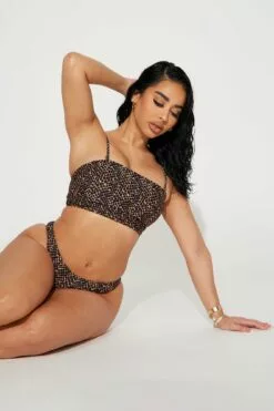 Fashion Nova Burning Hot 2 Piece Bikini - Black/combo