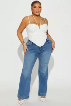 Fashion Nova Tell Me A Secret Linen Corset Top - White -Fashion Nova Sales 03 02 23Studio4 ID IM 10 12 29 6 GW22X2504 White 24938 PLUS PXF JF