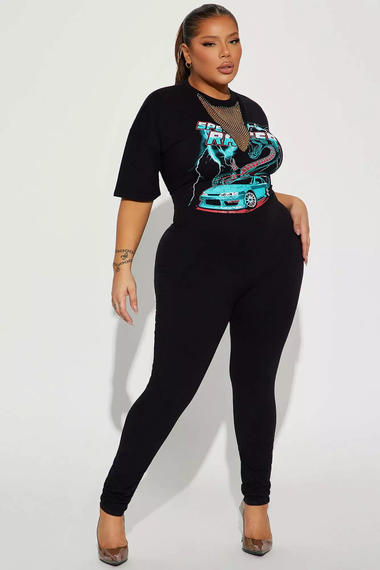 Fashion Nova Speedy Romper - Black - Image 5