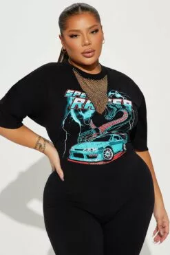 Fashion Nova Speedy Romper - Black -Fashion Nova Sales 03 02 23Studio4 ID IM 11 52 35 32 JP29891 Black 0160 PLUS PXF JF