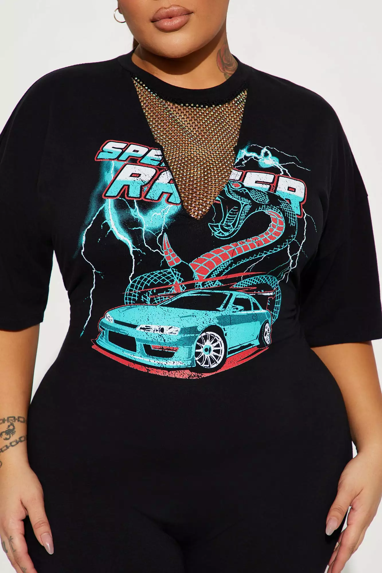 Fashion Nova Speedy Romper - Black - Image 7