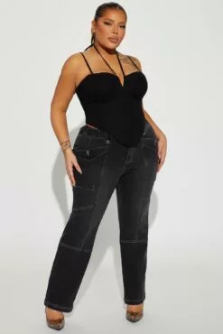 Fashion Nova Tell Me A Secret Linen Corset Top - Black -Fashion Nova Sales 03 02 23Studio4 ID IM 15 00 23 58 GW22X2504 Black 0023 PLUS PXF JF