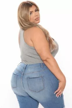 Fashion Nova Mel Sleeveless Mock Neck Bodysuit - Heather Grey -Fashion Nova Sales 03 03 21Studio4 RT SA 12 01 06 27 53099 PLUS KL