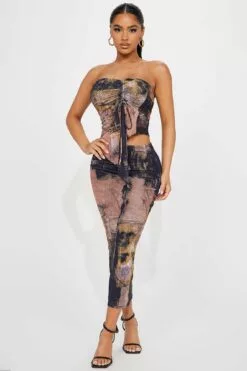 Fashion Nova Run The Streets Skirt Set - Black/combo