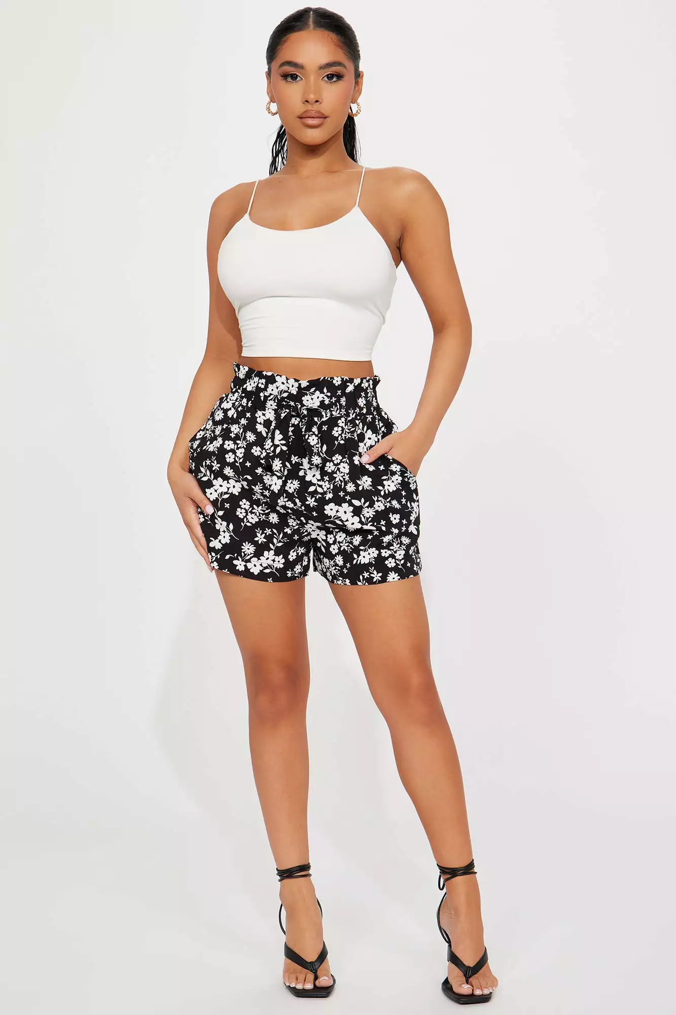 Fashion Nova Floral Skies Short - Black 4 Fashion Nova Floral Skies Short - Black - Image 2