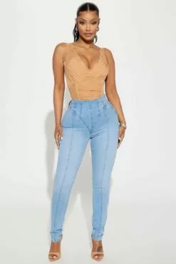 Fashion Nova So Snatched Curvy Stretch Skinny Jean - Light Wash