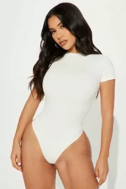 Fashion Nova Kylie Snatched Bodysuit - Off White
