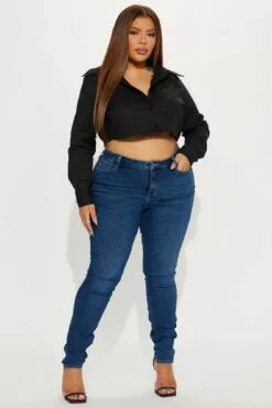 Fashion Nova Jet Lagged Mid Rise Stretch Skinny Jeans - Dark Wash -Fashion Nova Sales 03 07 23Studio5 CB AP 15 20 10 55 JN22120104 DarkWash P 21162 PLUS EH
