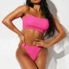 Fashion Nova Easy Going Summer Texture Bandeau 2 Piece Bikini - Fuchsia -Fashion Nova Sales 03 07 23StudioSwim KF IM 10 17 16 3 AM11159 Fuchsia P 7600 SG