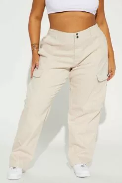 Fashion Nova West Coast Cargo Pant - Ivory -Fashion Nova Sales 03 08 23Studio4 RM MR 15 54 27 16 TSF5N3VWBA Khaki 9155 PLUS MP