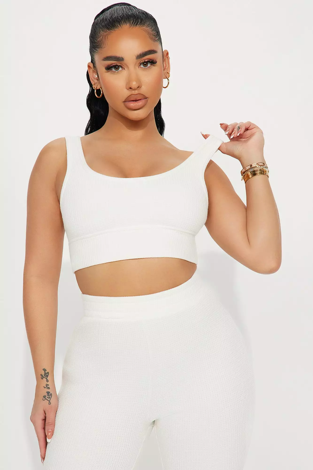 Fashion Nova Zelda Flare Pant Set - White 4 Fashion Nova Zelda Flare Pant Set - White - Image 2