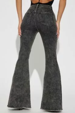 Fashion Nova Hilary Hyper Stretch Flare Jeans - Acid Wash Black -Fashion Nova Sales 03 09 23Studio2 KJ RL 11 55 10 26 SPP11358OV AcidWashBlack 7907 PXF