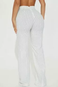 Fashion Nova Victoria High Waisted Dress Pant Pinstripe - Ivory/combo -Fashion Nova Sales 03 09 23Studio3 TA R 12 03 05 30 P9683PINSTRIPEE Ivorycombo P 6353 CM
