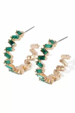 Fashion Nova Mystic Goddess Hoop Earrings - Green -Fashion Nova Sales 03 10 23Studio10 CB 15 59 40 49 25E2581 Green 4624 ES