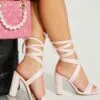 Fashion Nova Love You Better Wrap Up Heels - Pink -Fashion Nova Sales 03 10 23Studio6 CB 14 15 41 80 MONARA15 Pink P 0313 PXF