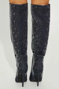 Fashion Nova Maeve Embellished Knee High Boots - Dark Denim -Fashion Nova Sales 03 10 23Studio6 CB 15 06 23 99 GIO01 DarkDenim P 0396 PXF