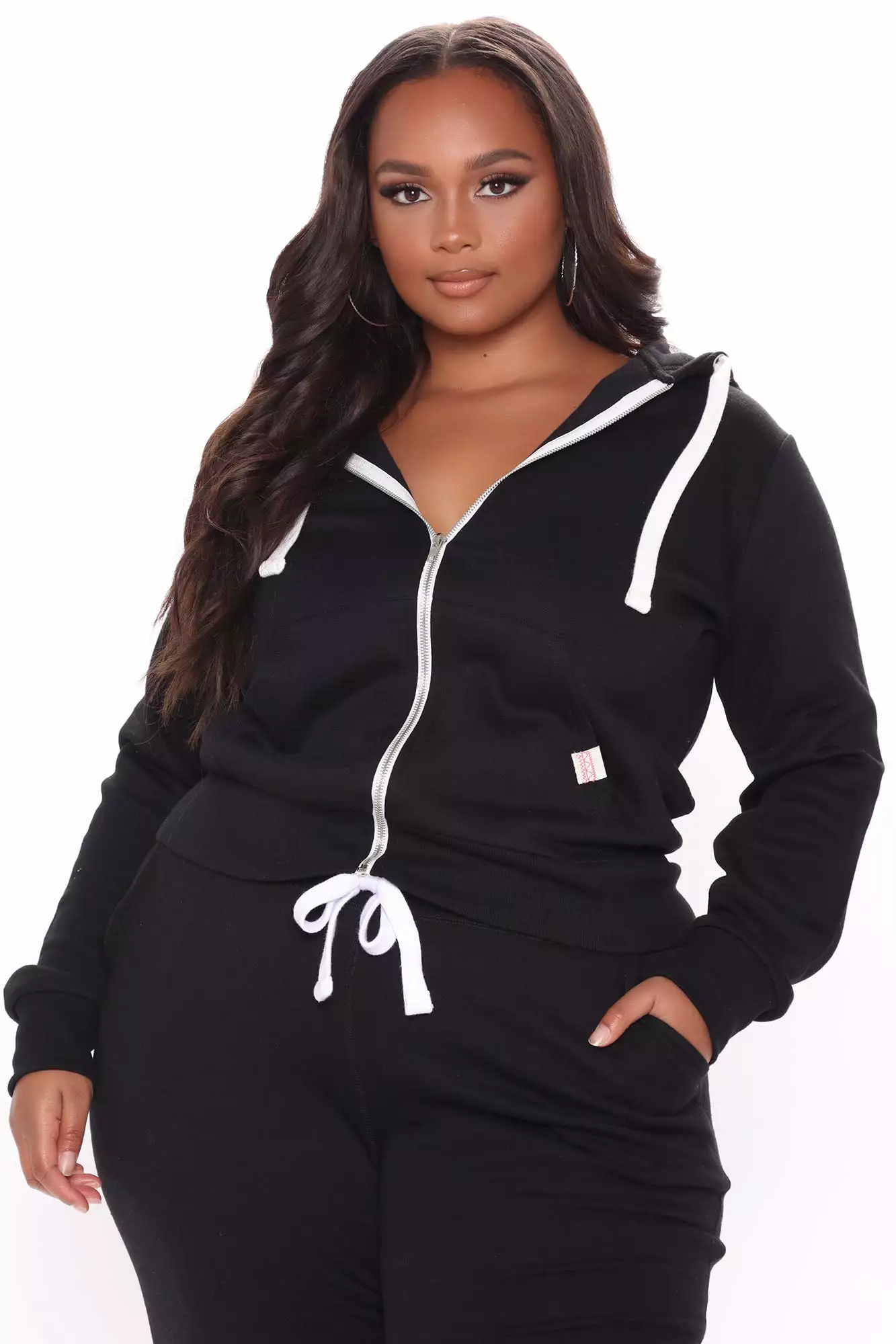 Fashion Nova Relaxed Vibe Zip Up Jacket - Black 9 Fashion Nova Relaxed Vibe Zip Up Jacket - Black - Image 7