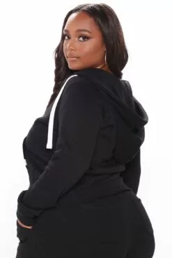 Fashion Nova Relaxed Vibe Zip Up Jacket - Black 19 Fashion Nova Relaxed Vibe Zip Up Jacket - Black -Fashion Nova Sales 03 11 21Studio3 DM JH 14 07 33 48 J415 Black PLUS 0031 WG