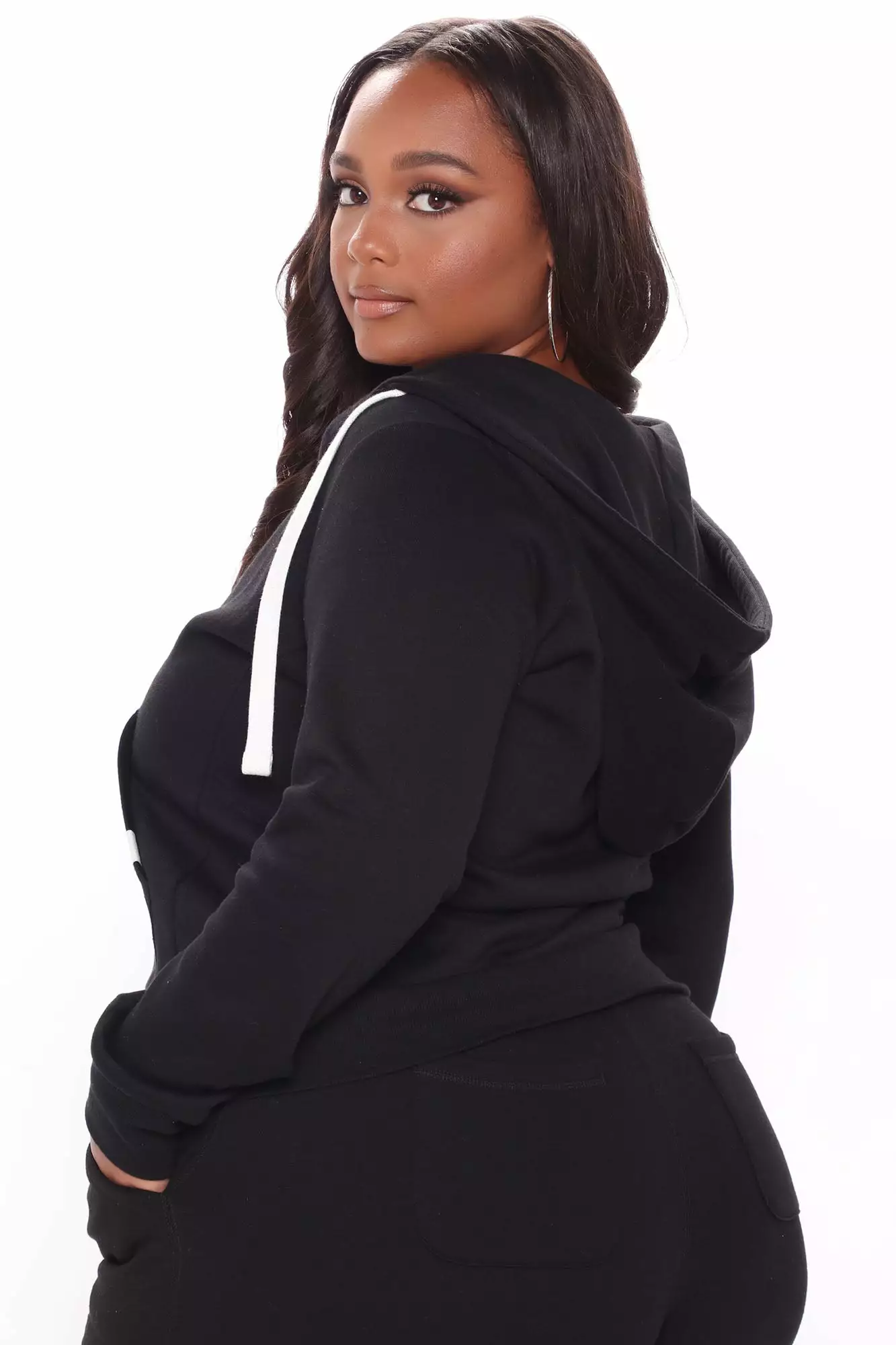 Fashion Nova Relaxed Vibe Zip Up Jacket - Black 11 Fashion Nova Relaxed Vibe Zip Up Jacket - Black - Image 9