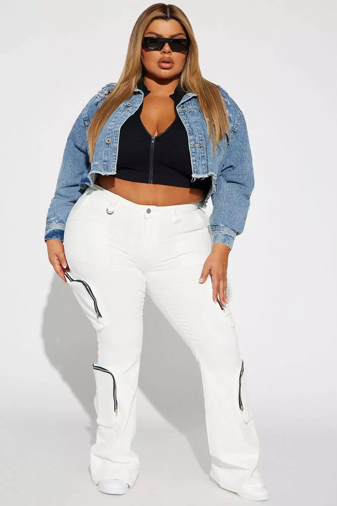 Fashion Nova Zoe Zip Up Seamless Top - Black 7 Fashion Nova Zoe Zip Up Seamless Top - Black - Image 5