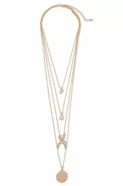 Fashion Nova Your Lucky Charm Necklace And Earring Set - Gold -Fashion Nova Sales 03 14 23Studio10 CXB 08 24 13 4 NB700090GDGD Gold 3528 ES