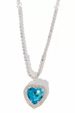 Fashion Nova Uplifting Nurture Necklace - Silver/Blue -Fashion Nova Sales 03 14 23Studio10 CXB 13 18 24 74 KCN69704A SilverBlue P 3712 ES