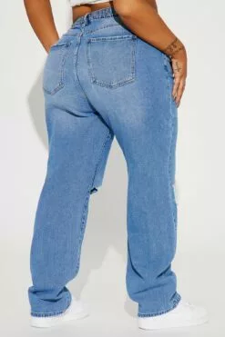 Fashion Nova Perfect Fit Waistband Straight Leg Jean - Medium Wash -Fashion Nova Sales 03 14 23Studio4 RM JH 15 29 03 40 FN24541FT36 MediumWash 11041 PLUS PXF