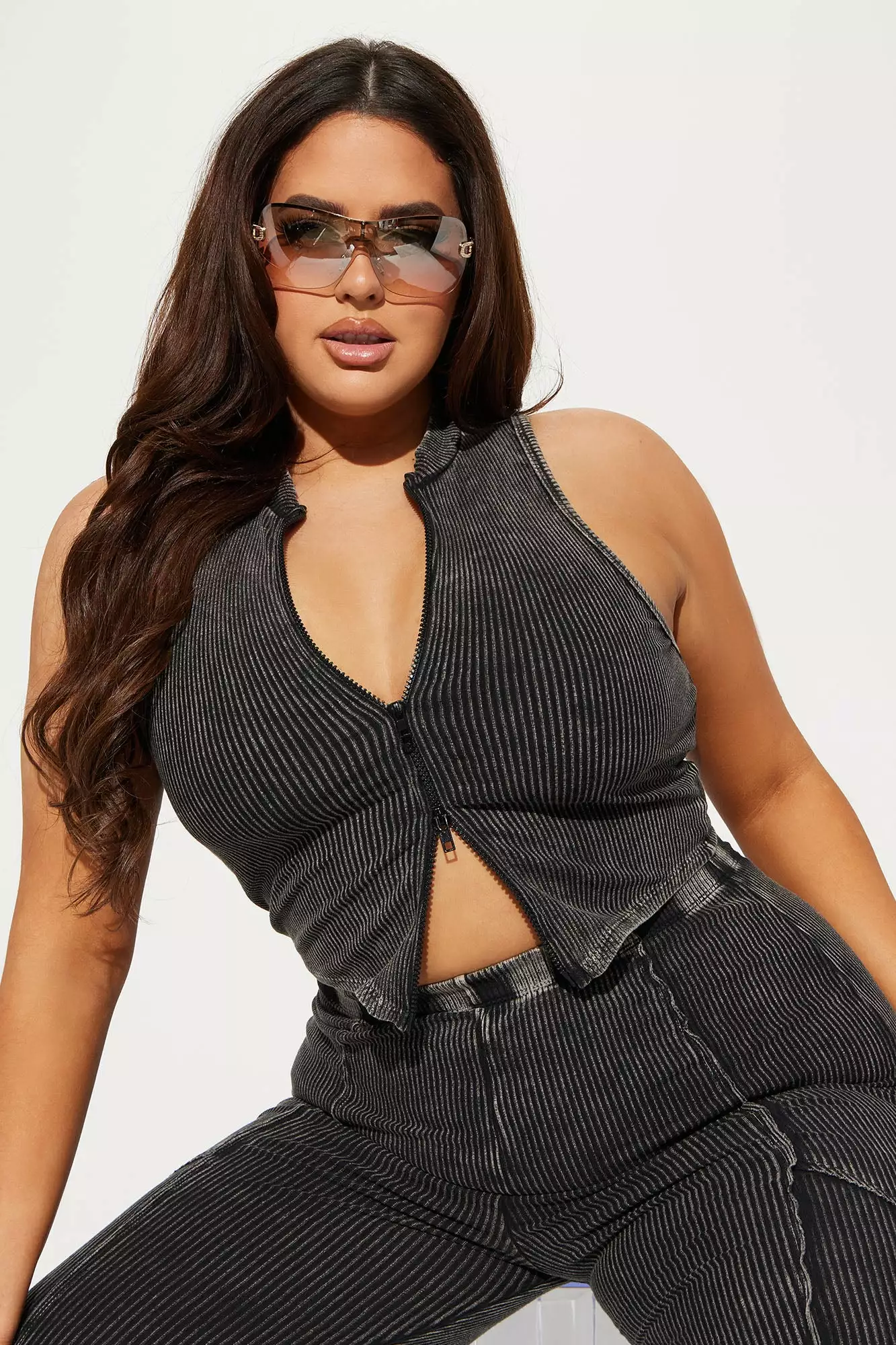 Fashion Nova New Times Ribbed Legging Set - Black 7 Fashion Nova New Times Ribbed Legging Set - Black - Image 5