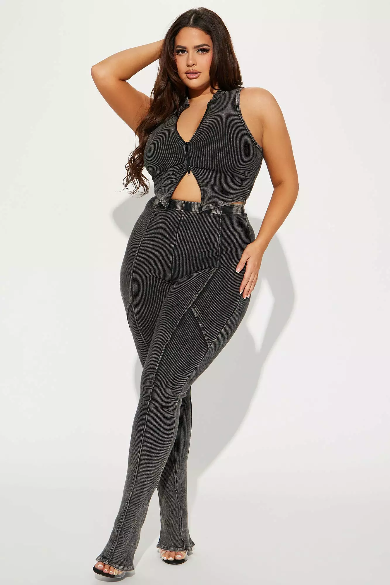 Fashion Nova New Times Ribbed Legging Set - Black 6 Fashion Nova New Times Ribbed Legging Set - Black - Image 4