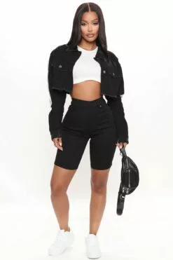 Fashion Nova Raine Super Stretch Pull On Biker Shorts - Black