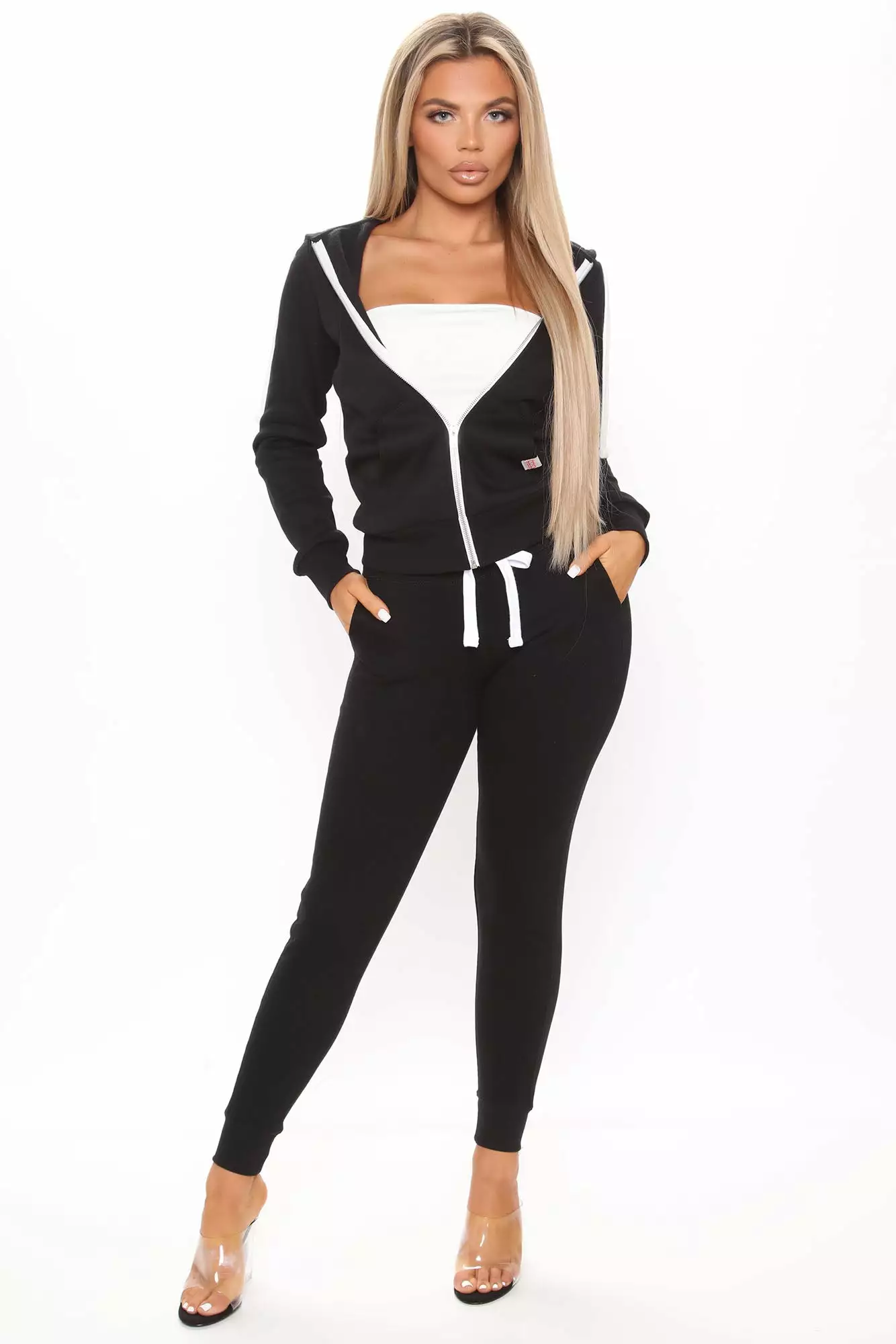 Fashion Nova Relaxed Vibe Zip Up Jacket - Black 6 Fashion Nova Relaxed Vibe Zip Up Jacket - Black - Image 4