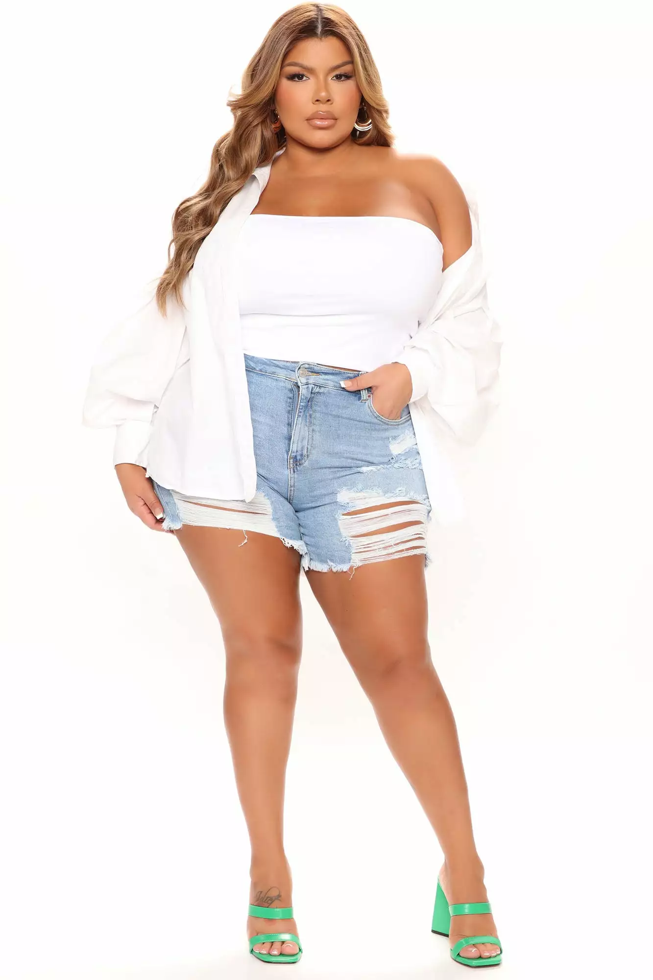 Fashion Nova Making Memories Destroyed Mom Shorts - LightBlueWash 3 Fashion Nova Making Memories Destroyed Mom Shorts - LightBlueWash