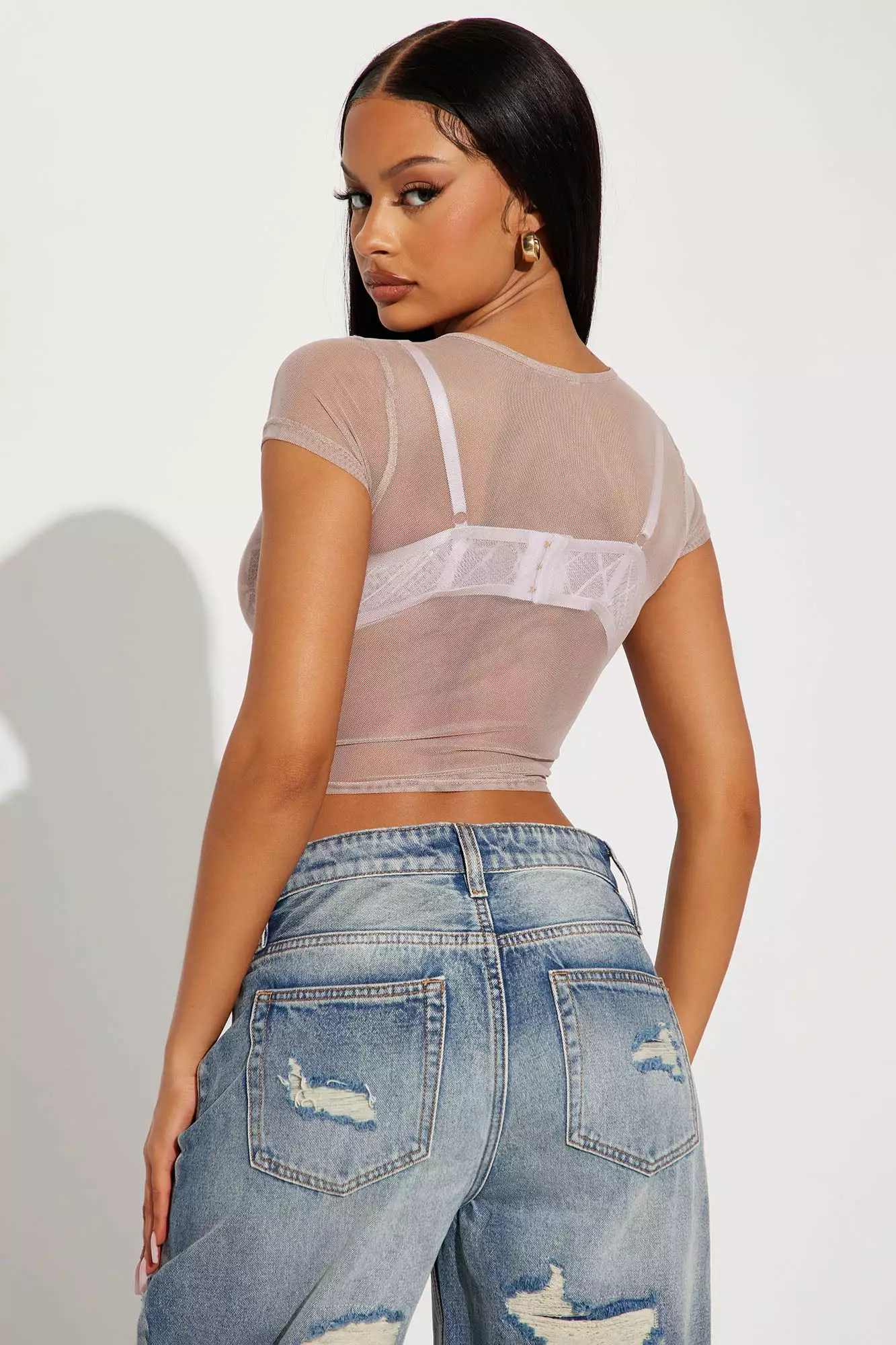 Fashion Nova Genesis Mesh Top - Taupe 5 Fashion Nova Genesis Mesh Top - Taupe - Image 3